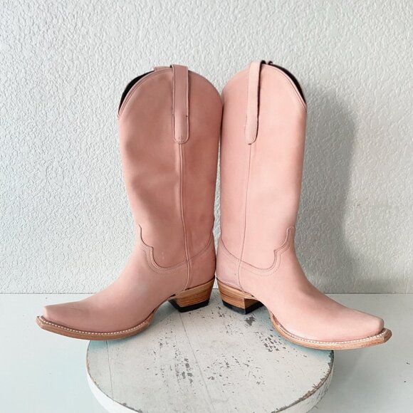 Lane EMMA JANE Womens Cowboy Boots 7 Pink Western Cowgirl Mid Calf Pointed Toe - Picture 7 of 11